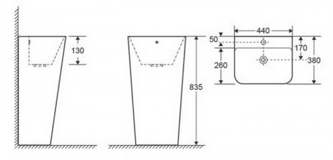 Умывальник CeramaLux G302 Умывальник CeramaLux G302