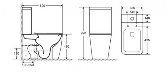 Унитаз напольный Ceramalux 1288A Унитаз напольный Ceramalux 1288A