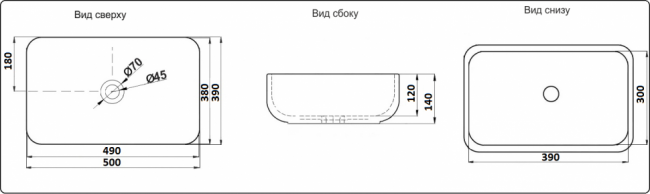 Умывальник CeramaLux 2105-1MB Умывальник CeramaLux 2105-1MB
