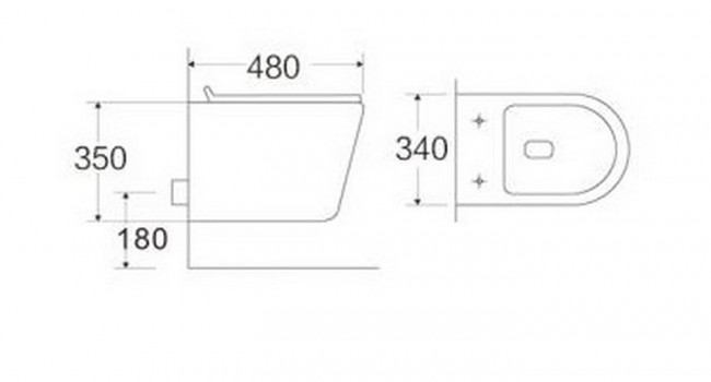 Унитаз подвесной CeramaLux 2615E