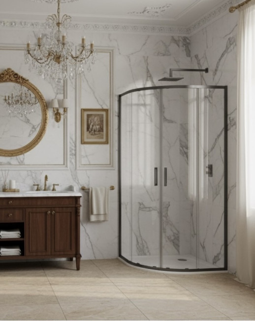 Душевое ограждение , раздвижная CL901QG-100 оружейная сталь