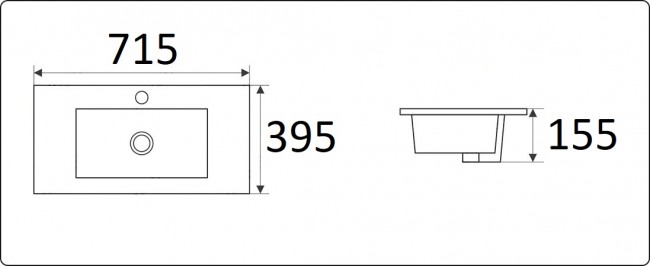 Умывальник CeramaLux 9393-70 Умывальник CeramaLux 9393-70