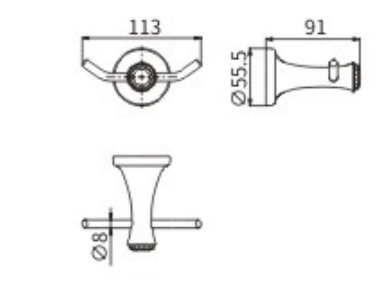 Крючок двойной 88501G