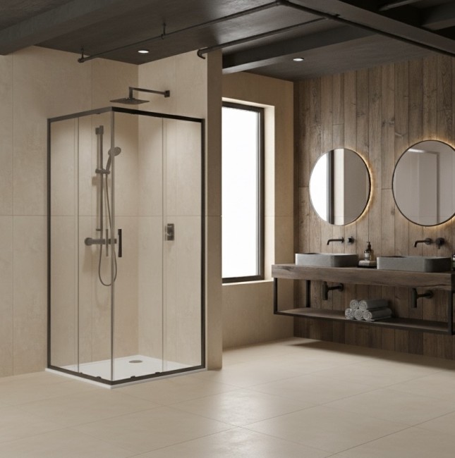 Душевое ограждение, раздвижная CL902QG-100 оружейная сталь 1 Душевое ограждение, раздвижная CL902QG-100 оружейная сталь 1