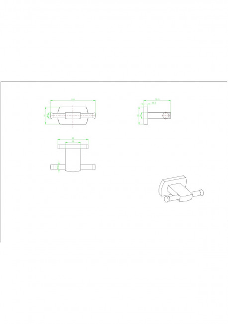Крючок двойной 95601