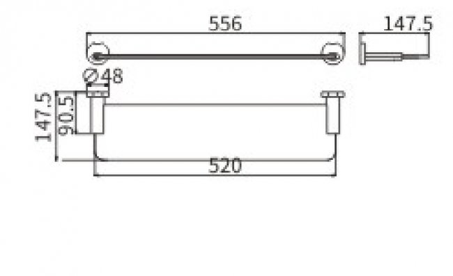 Полка стекло 53911