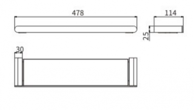 Полка стекло 63111