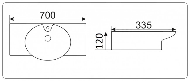 Умывальник CeramaLux STR4280C Умывальник CeramaLux STR4280C