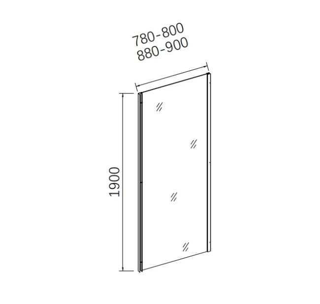 Перегородка стационарная  CL80B матовый черный 