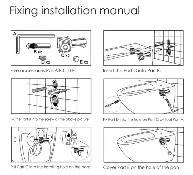 Унитаз подвесной CeramaLux 2196 -1 Унитаз подвесной CeramaLux 2196 -1