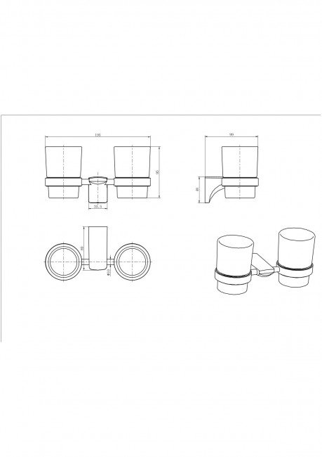 Стакан двойной стекло 70003