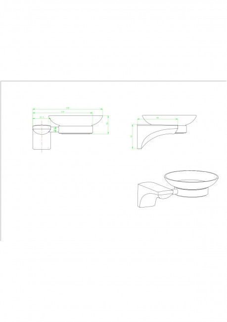 Мыльница стекло 70004