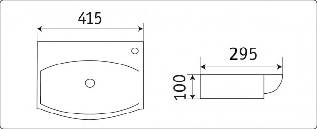 Умывальник CeramaLux 78014T Умывальник CeramaLux 78014T