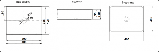 Умывальник CeramaLux 1305MB