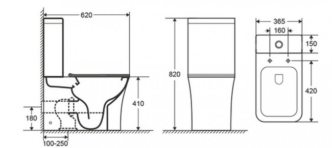 Унитаз напольный CeramaLux 1218A Унитаз напольный CeramaLux 1218A